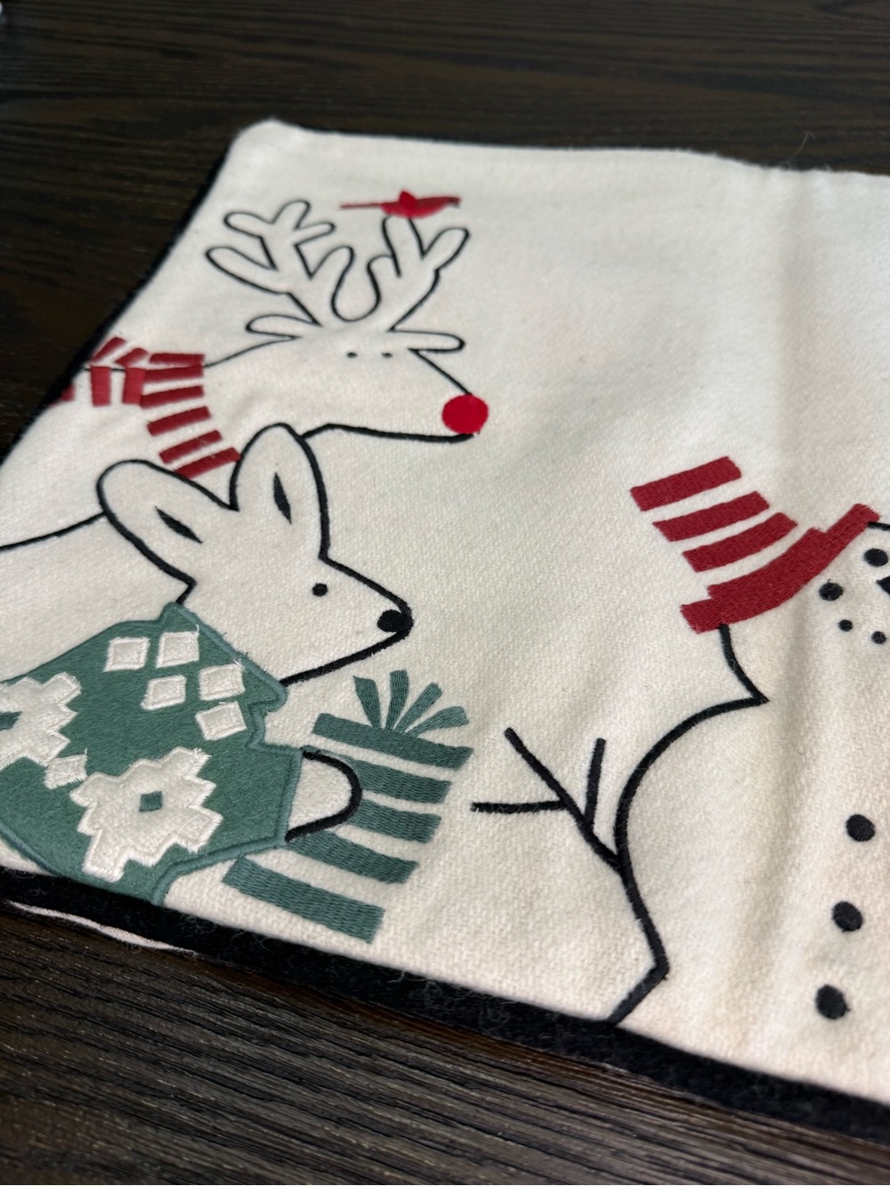 Crate & Barrel Arctic Friends Christmas Pillow Cover 22x15 NWT Joan Anderson - Picture 6 of 12